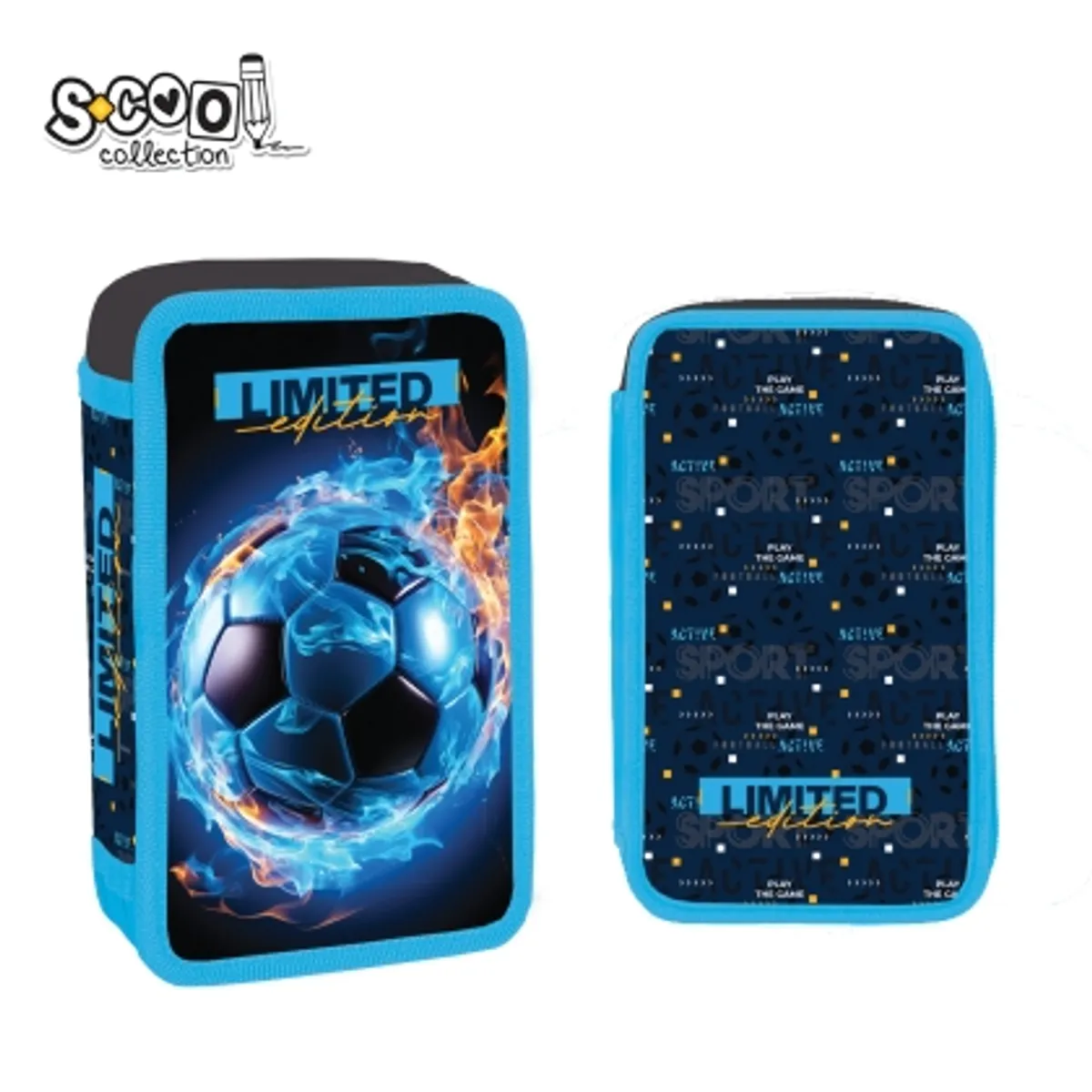 Несесер с 2 ципа SCOOL® FOOTBALL , 29 части — снимка 1