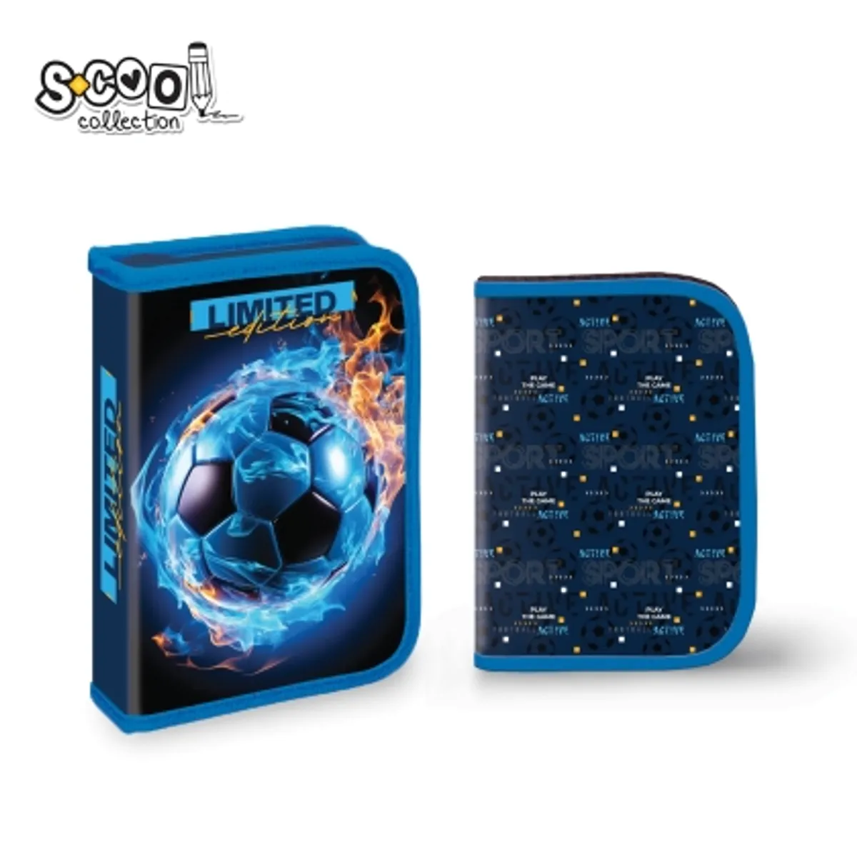 Несесер с 1 цип SCOOL® FOOTBALL, празен