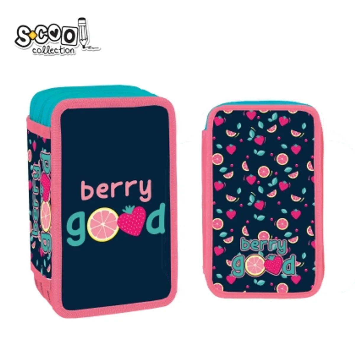 Несесер с 3 ципа SCOOL® GOOD BERRY, 39 части — снимка 1