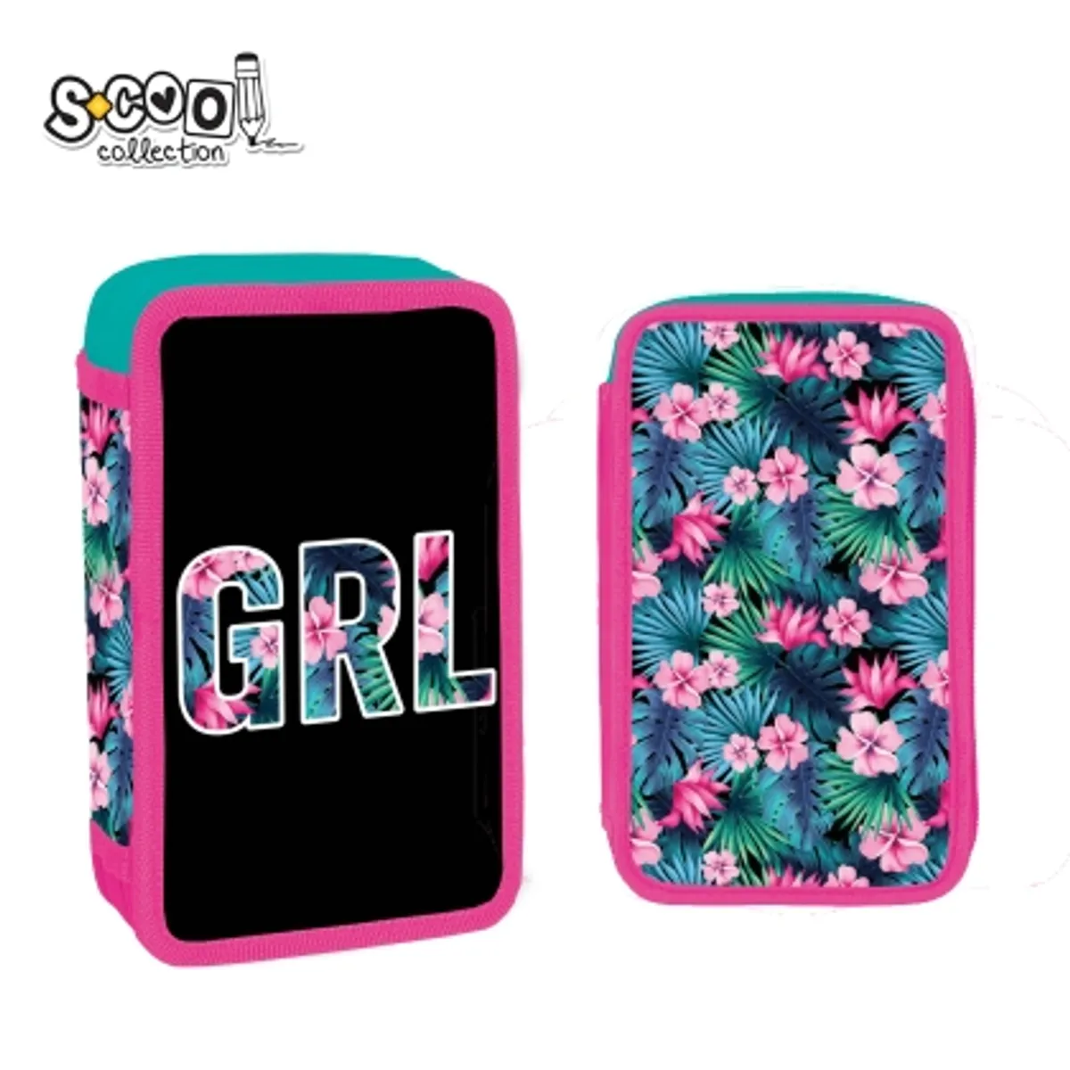 Несесер с 2 ципа SCOOL® GRL 29 части — снимка 1