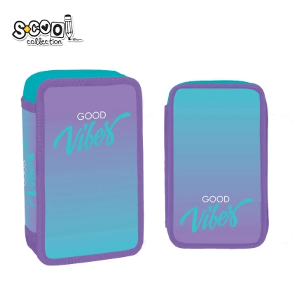 Несесер с 2 ципа SCOOL® GOOD VIBES 29 части — снимка 1
