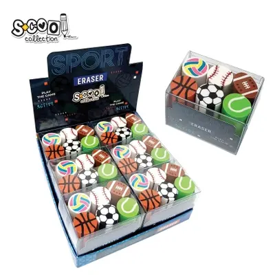 Корица на „Цветна гума SCOOL “SPORT” – комплект от 6 броя гуми“