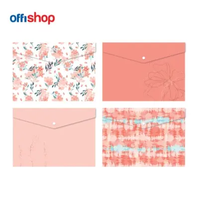Корица на „PP папка OFFISHOP "FLOWER" A4 с копче"