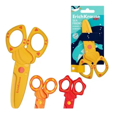 Корица на „Пластмасови ножици ErichKrause® Sea friends, 12 см, асорти (блистер 1 бр.)"