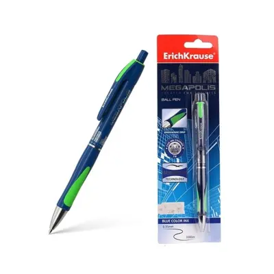 Корица на „Автоматична химикалка ErichKrause MEGAPOLIS® Matic&Grip 0.7mm, блистер"