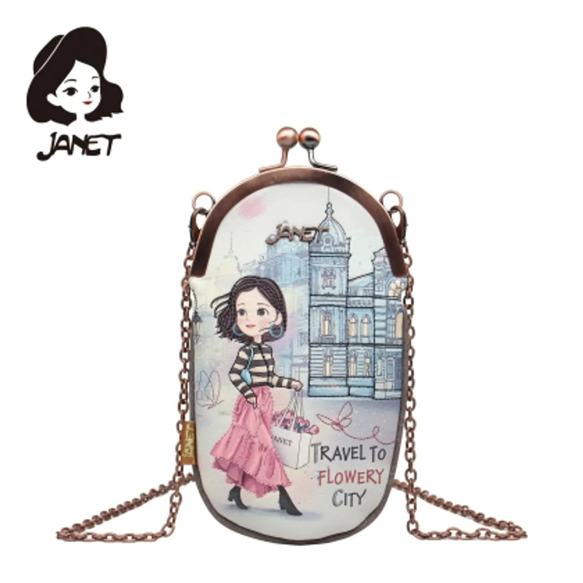 Чанта JANET " FLOWER CITY" — снимка 1