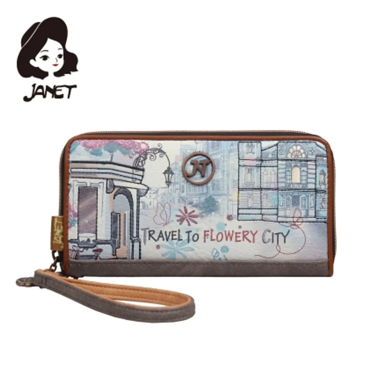 Портмоне JANET "FLOWER CITY" — снимка 1