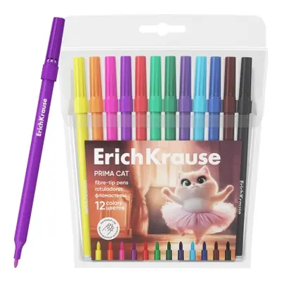 Корица на „Флумастери ErichKrause® Prima Cat, 12 цвята"