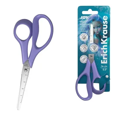 Корица на „Ножица ErichKrause JOY® Ergo Aquamarine, 14 cm, лилава"