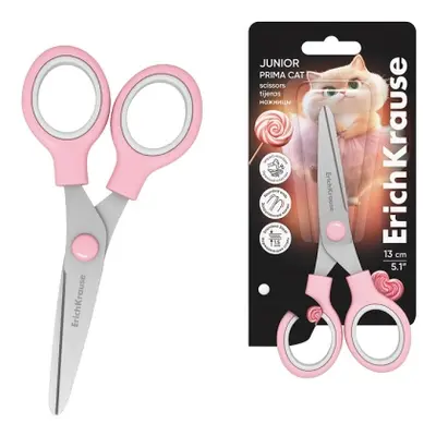 Корица на „Ножица ErichKrause® Junior Prima Cat, 13 cm, розова"