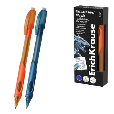 Корица на „Изтриваема гел химикалка ErichKrause ErgoLine® Techno Dino 0.5mm"