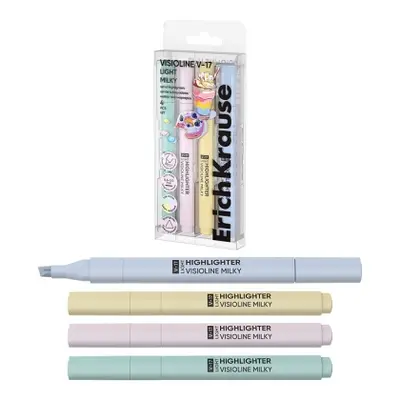 Корица на „Комплект текст маркери ErichKrause® Visioline V-17 Light Milky, 4 цвята"