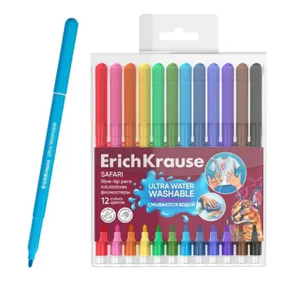 Корица на „Флумастери ErichKrause® Safari Ultra Washable, 12 цвята"
