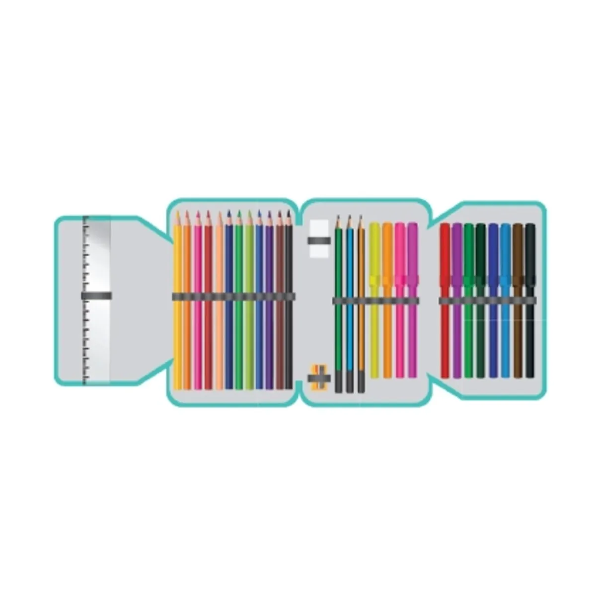 Несесер с 1 цип SCOOL® THINK PINK 32 части — снимка 2
