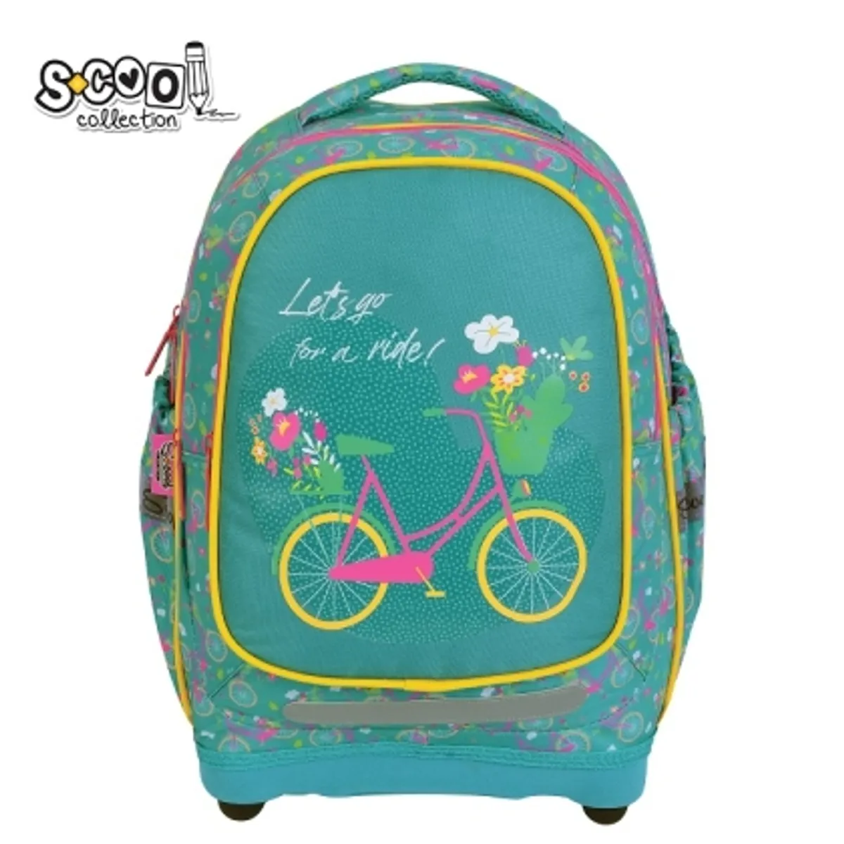 Анатомична раница SCOOL® LET'S GO FOR A RIDE с твърдо дъно, 24L — снимка 1