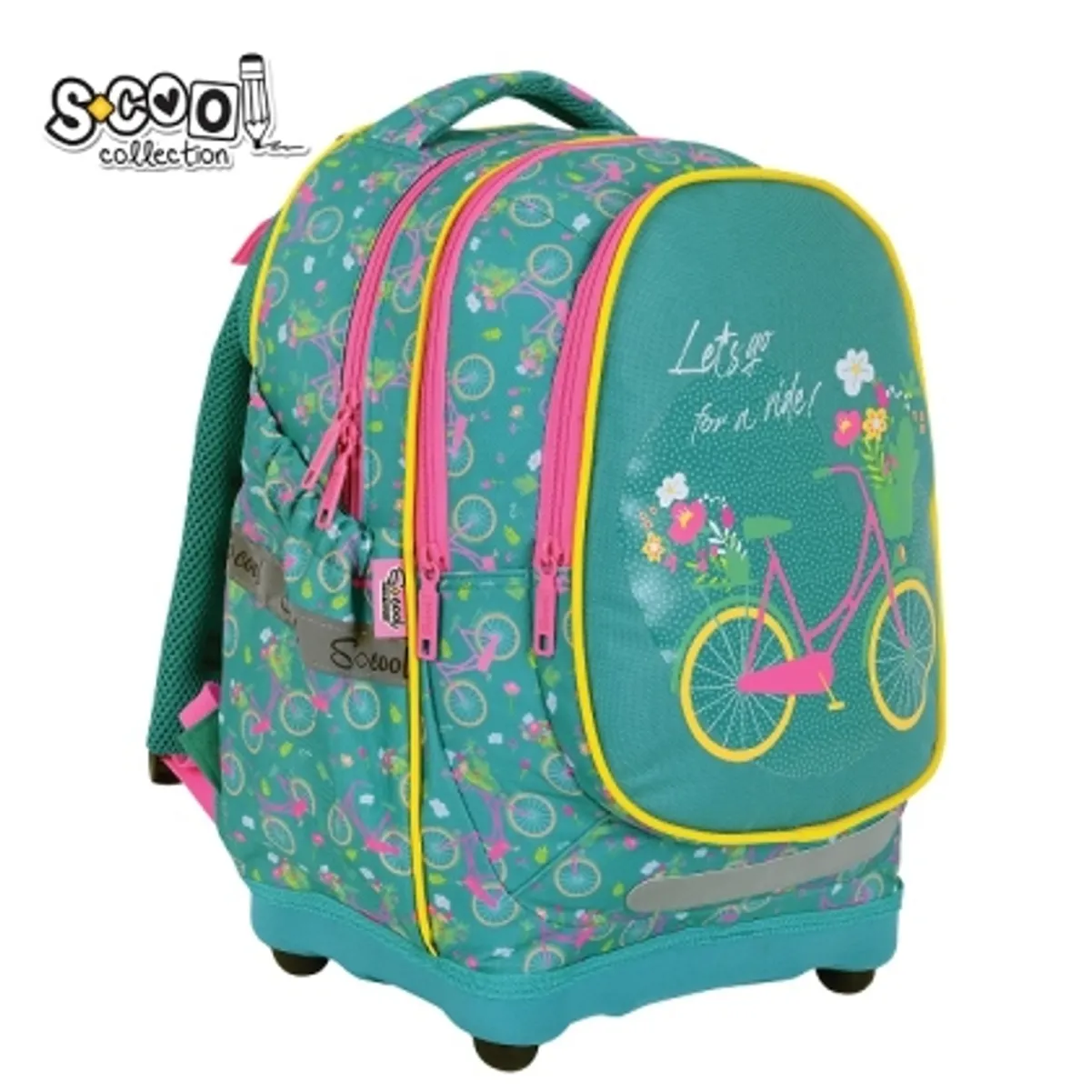 Анатомична раница SCOOL® LET'S GO FOR A RIDE с твърдо дъно, 24L — снимка 2