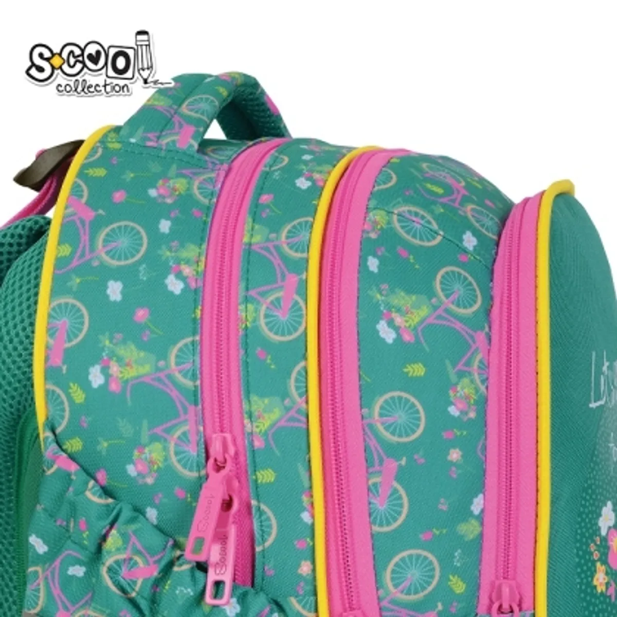 Анатомична раница SCOOL® LET'S GO FOR A RIDE с твърдо дъно, 24L — снимка 4