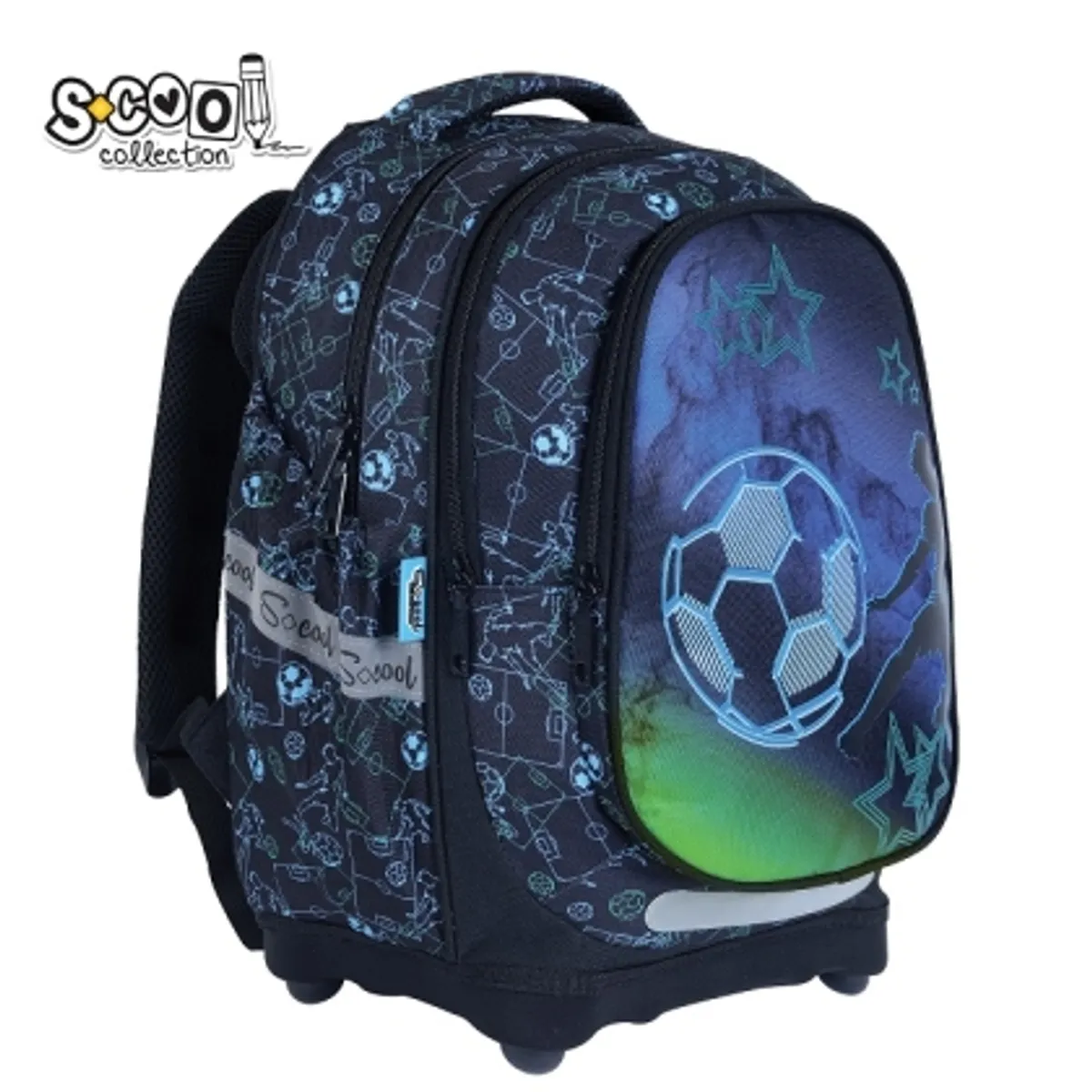 Анатомична раница SCOOL® FOOTBALL с твърдо дъно, 24L, снимка 1