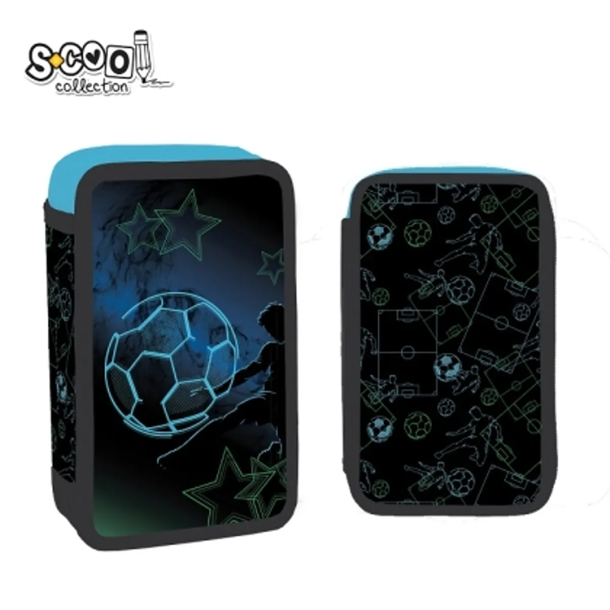 Несесер с 2 ципа SCOOL® FOOTBALL, 29 части — снимка 1