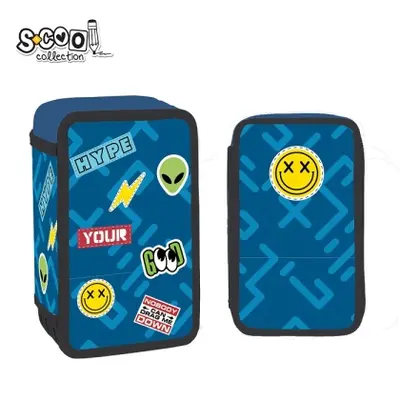 Корица на „Несесер с 3 ципа SCOOL® EMOTICON, 39 части"