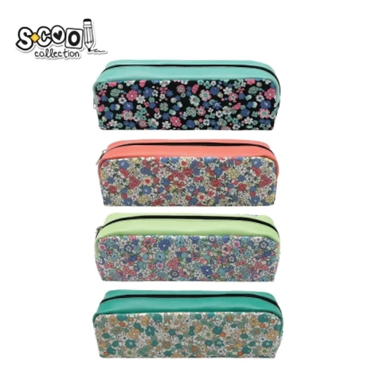 Несесер с 1 цип SCOOL® FLOWERS, празен
