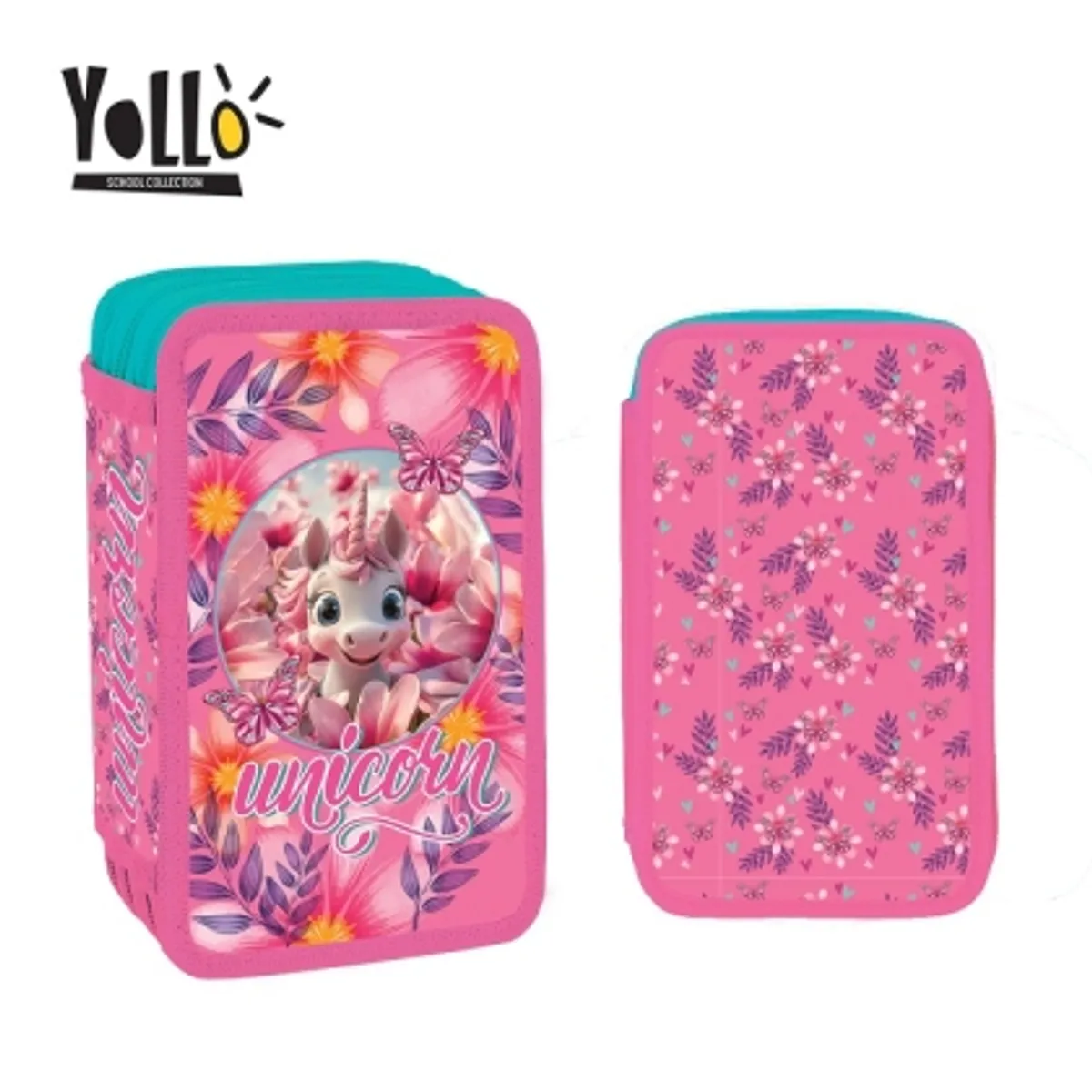Несесер с 3 ципа YoLLo® UNICORN, 38 части — снимка 1