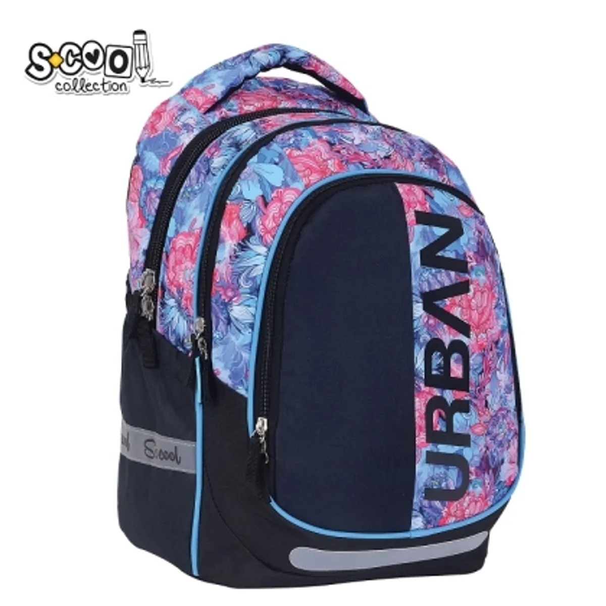 Анатомична раница SCOOL® URBAN FLOWERS, олекотена — снимка 1