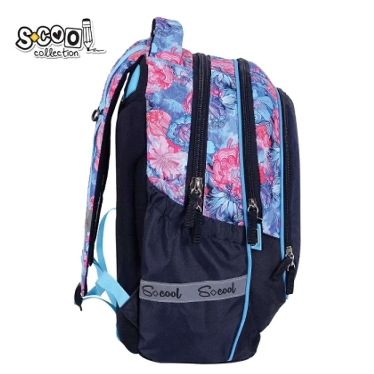 Анатомична раница SCOOL® URBAN FLOWERS, олекотена — снимка 3