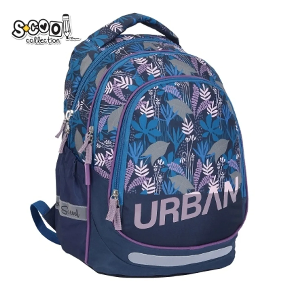 Анатомична раница SCOOL® URBAN TROPICAL, олекотена — снимка 1
