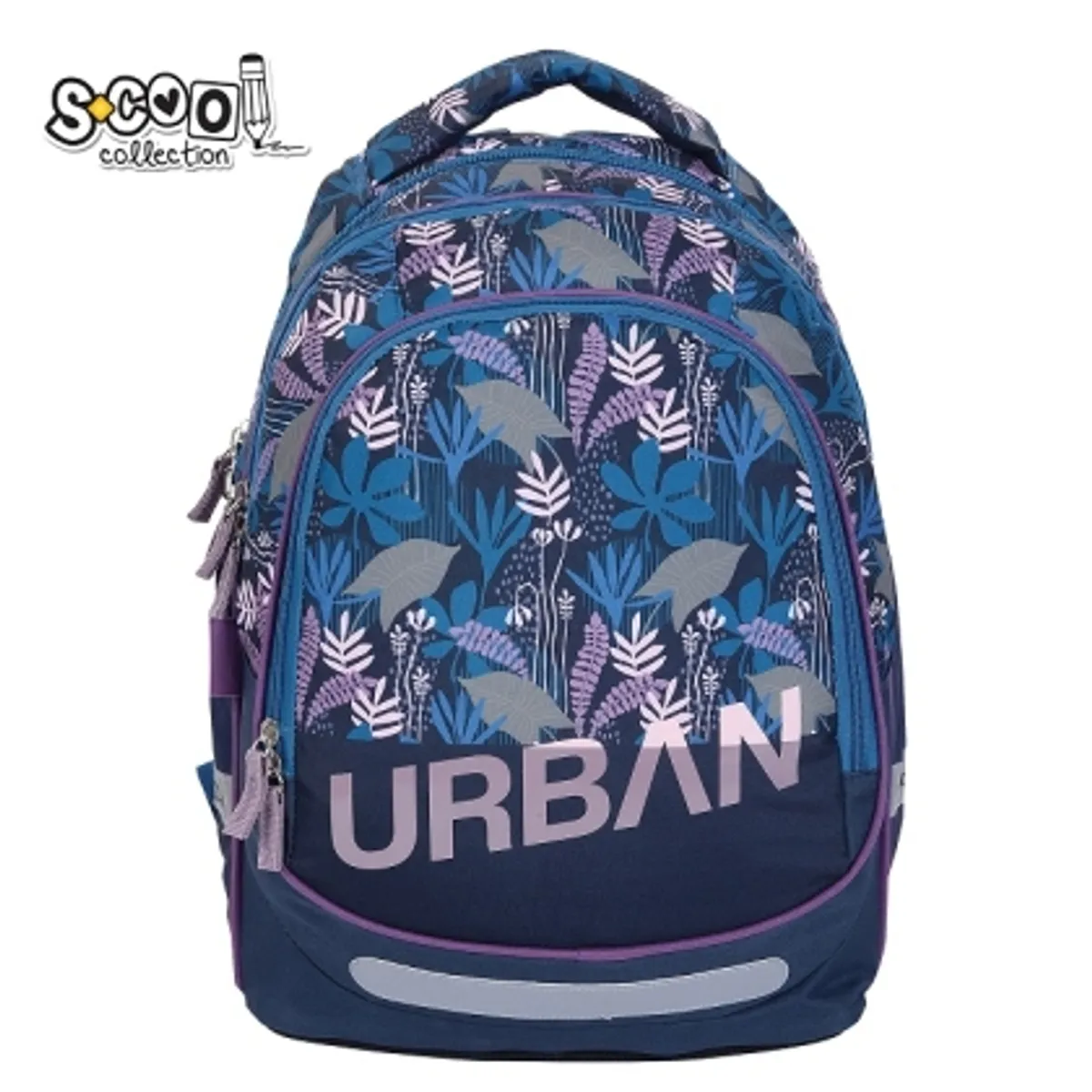 Анатомична раница SCOOL® URBAN TROPICAL, олекотена — снимка 2