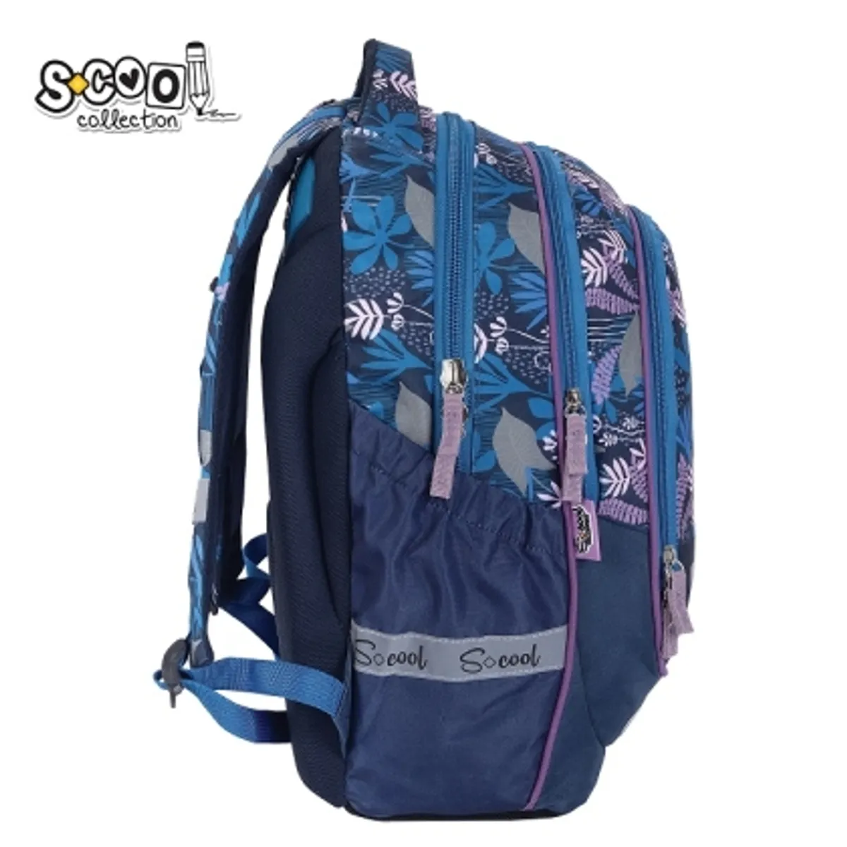 Анатомична раница SCOOL® URBAN TROPICAL, олекотена — снимка 3