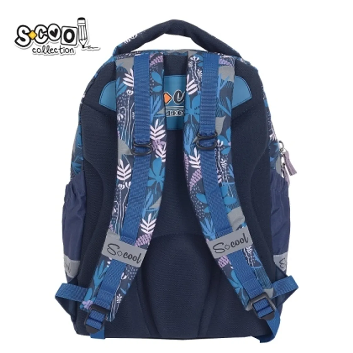 Анатомична раница SCOOL® URBAN TROPICAL, олекотена — снимка 4