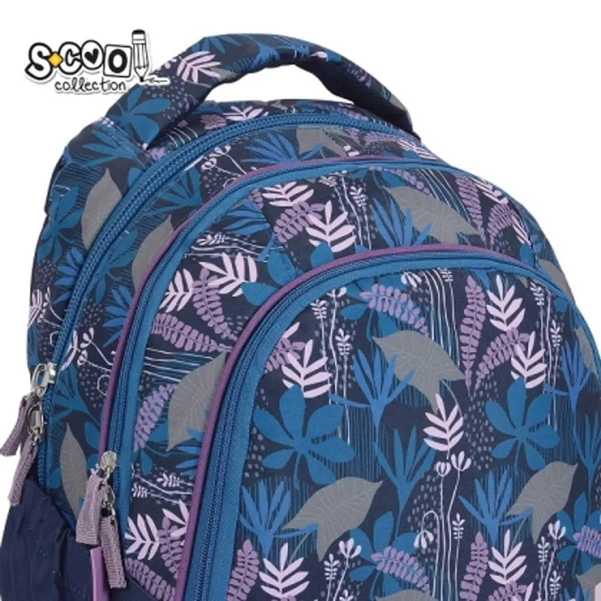 Анатомична раница SCOOL® URBAN TROPICAL, олекотена — снимка 5