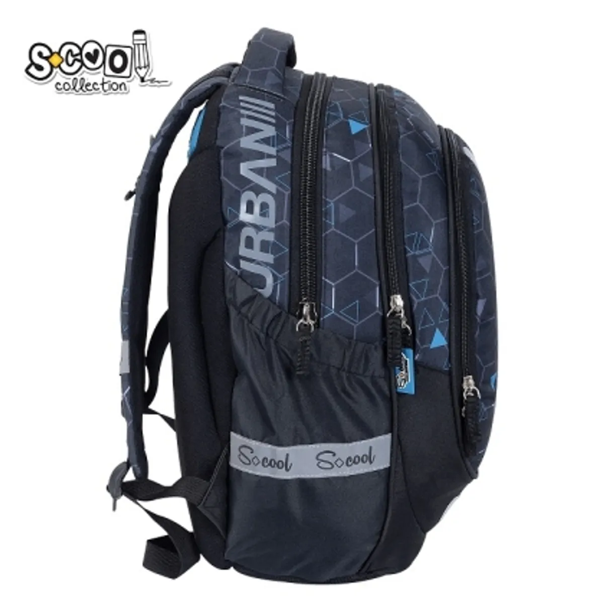 Анатомична раница SCOOL® URBAN DARK BLUE, олекотена — снимка 3