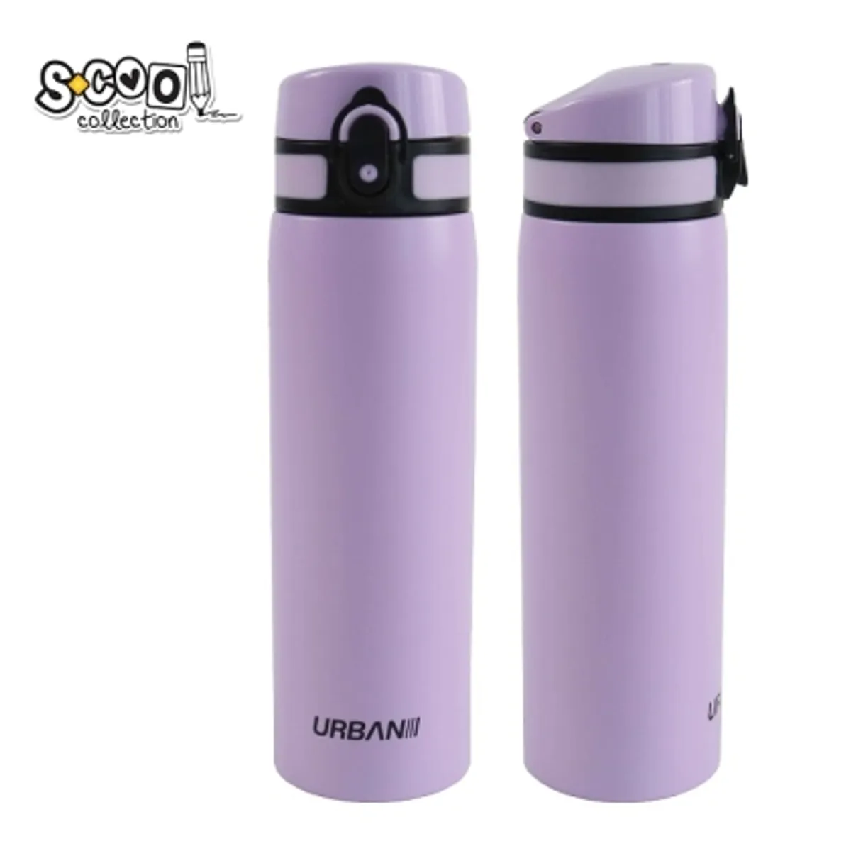 Бутилка за вода SCOOL® URBAN PURPLE, метал