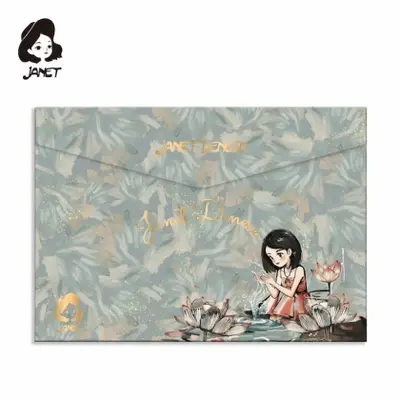 Корица на „Папка А4 с копче JANET “LOTUS LOVER”"