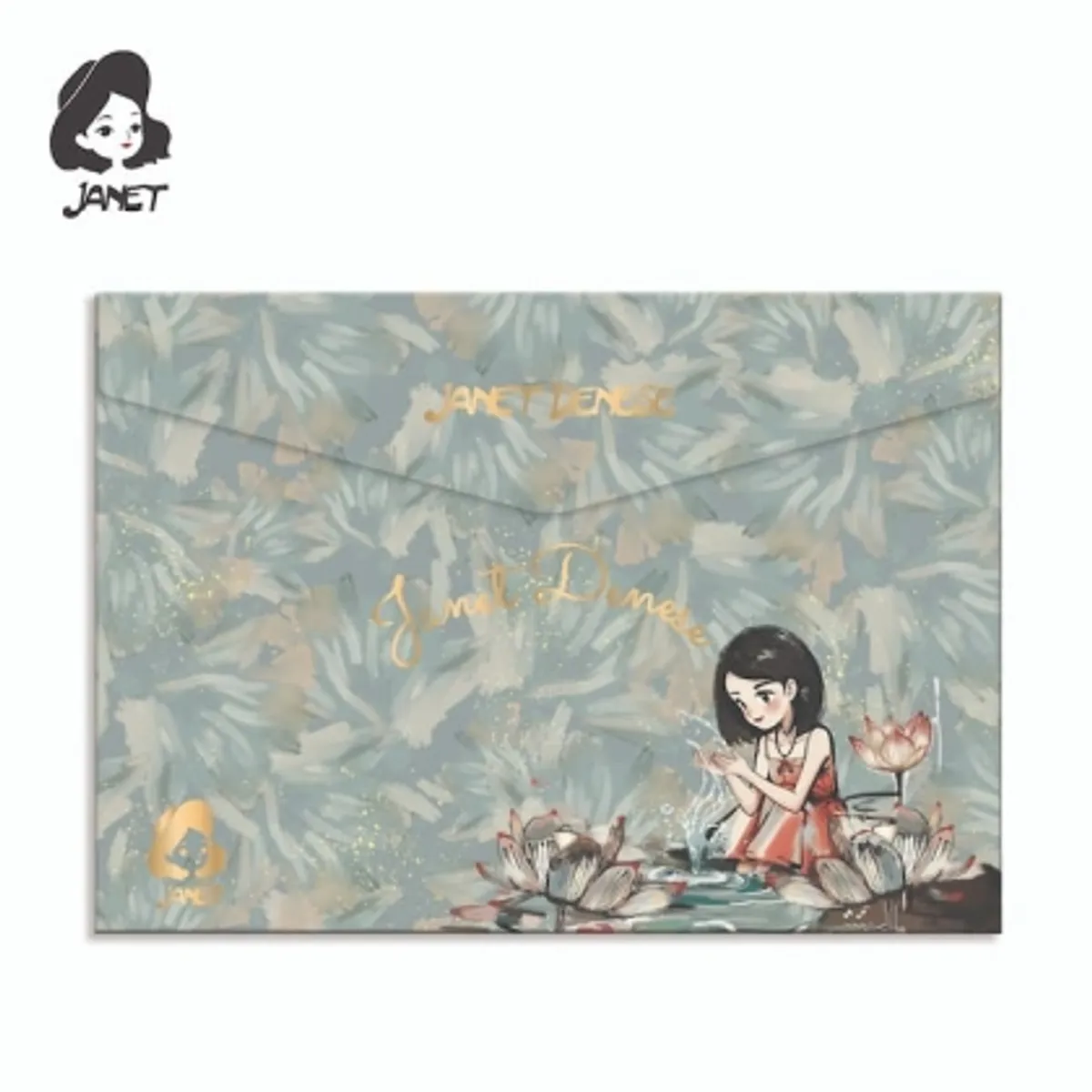 Папка А5 с копче JANET “LOTUS LOVER” — снимка 1