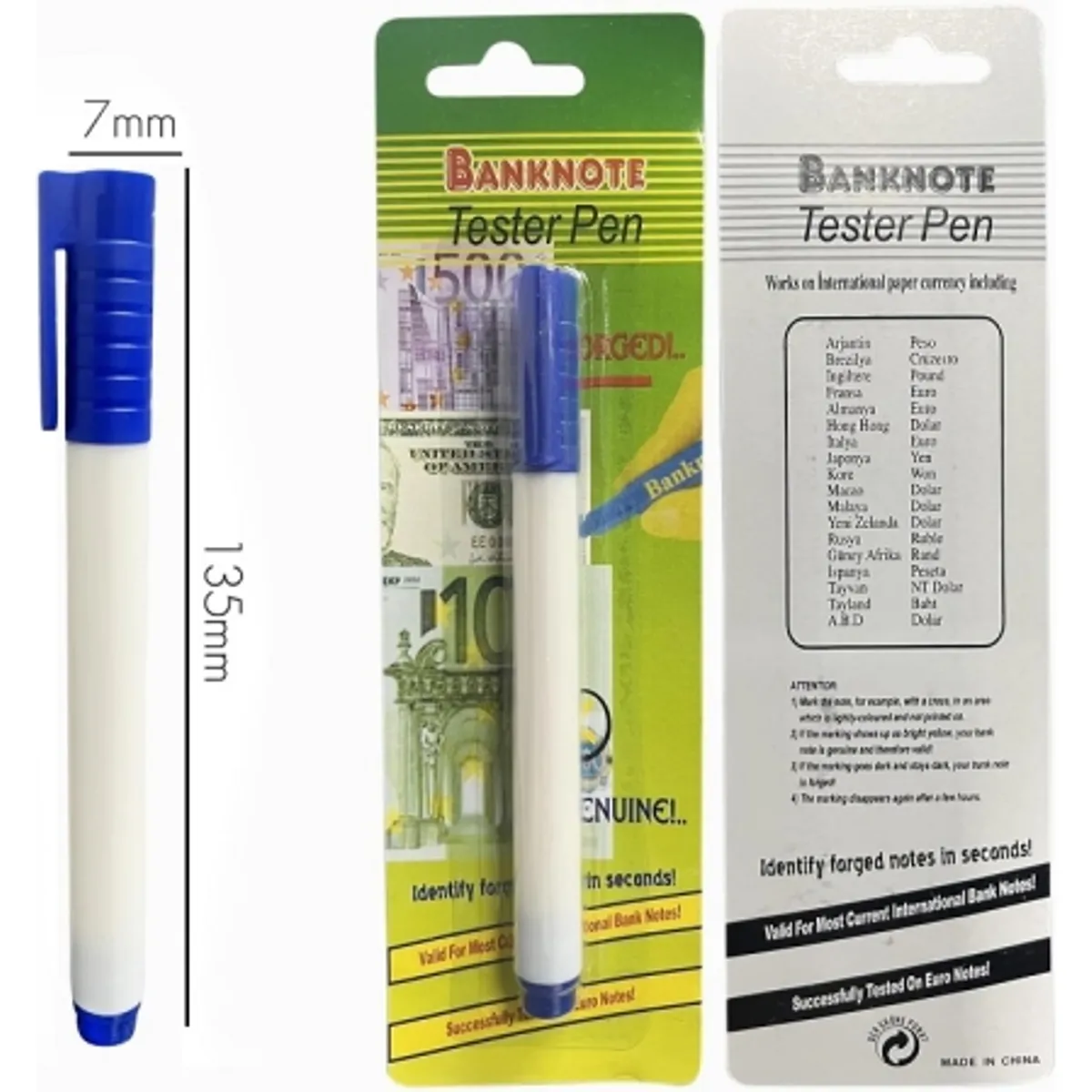 Маркер за фалшиви банкноти - Banknote Tester Pen — снимка 2