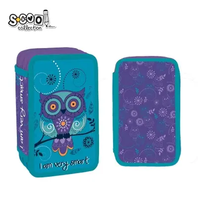 Корица на „Несесер с 3 ципа SCOOL® OWL, празен"