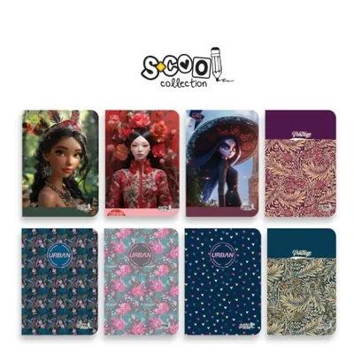 Корица на „Tетрадки, А5, 80 листа SCOOL® РЕД, М.К. МОМИЧЕ, МИКС"