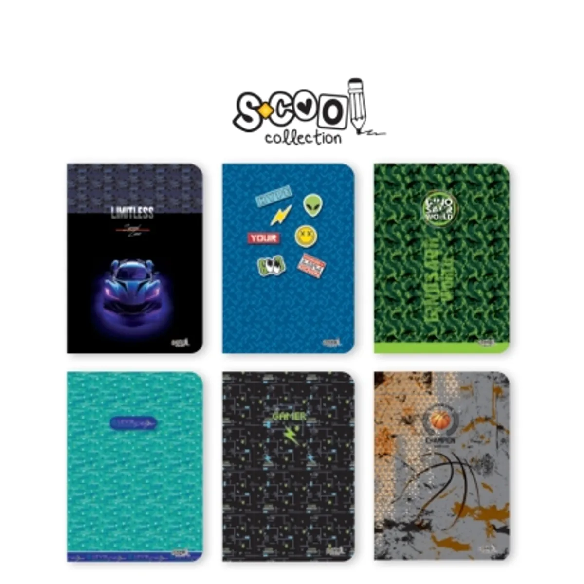 Tетрадки, А4, 40 листа SCOOL® РЕД, М.К. МОМЧЕ, МИКС