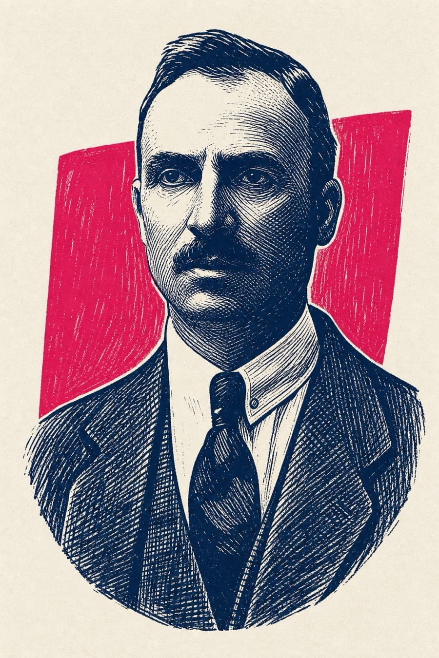 Илюстриран портрет на Елин Пелин