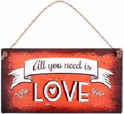 Корица на „Табелка - поздравителна картичка<br>All you need is Love"