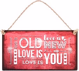 Корица на „Табелка - поздравителна картичка<br>Love is old. Love is new. Love is all. Love is you"