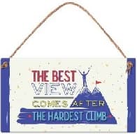 Корица на „Табелка - The Best view comes after ..."