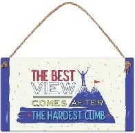 Корица на „Табелка - The Best view comes after ...“
