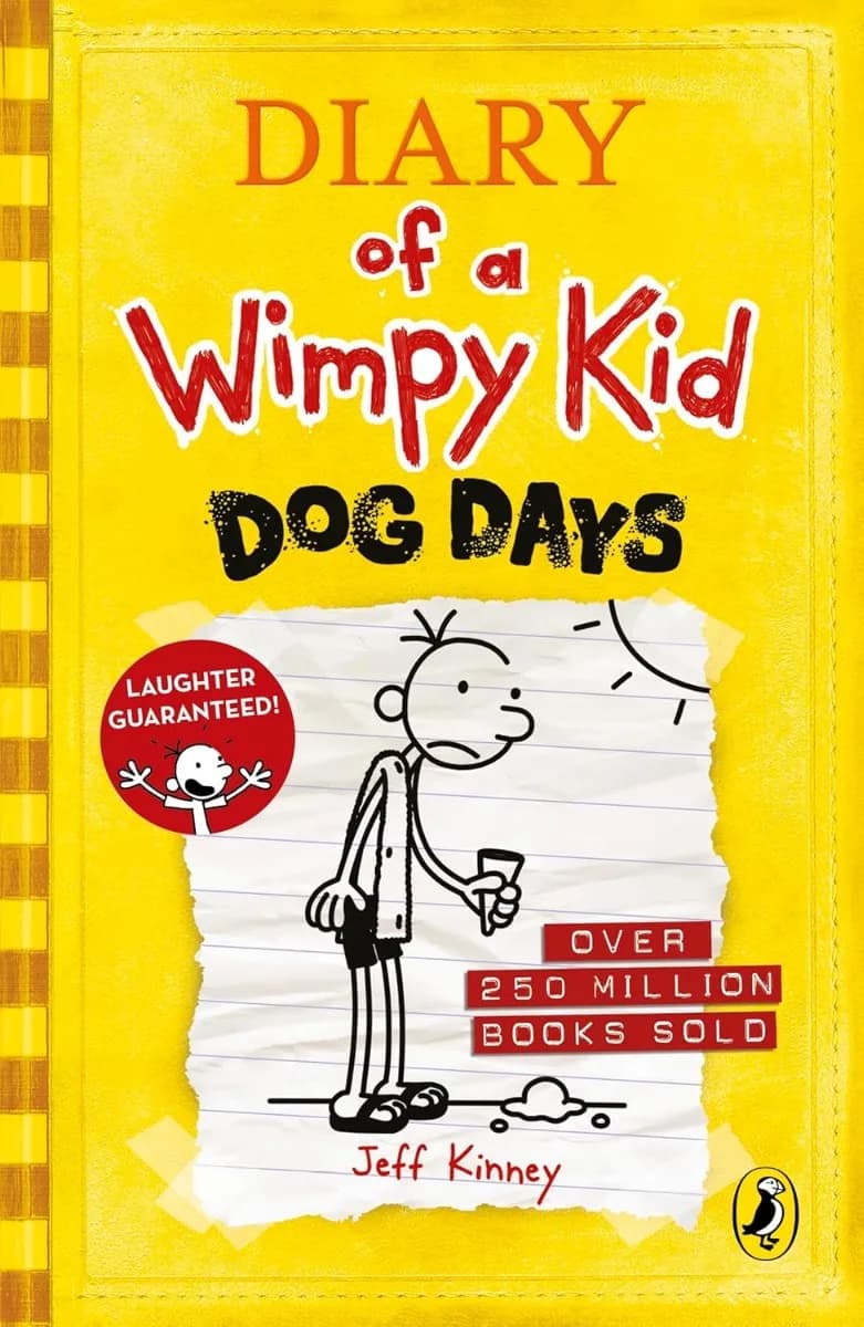 Корица на „Diary of a Wimpy Kid - Dog Days - Book 4" — Jeff Kinney
