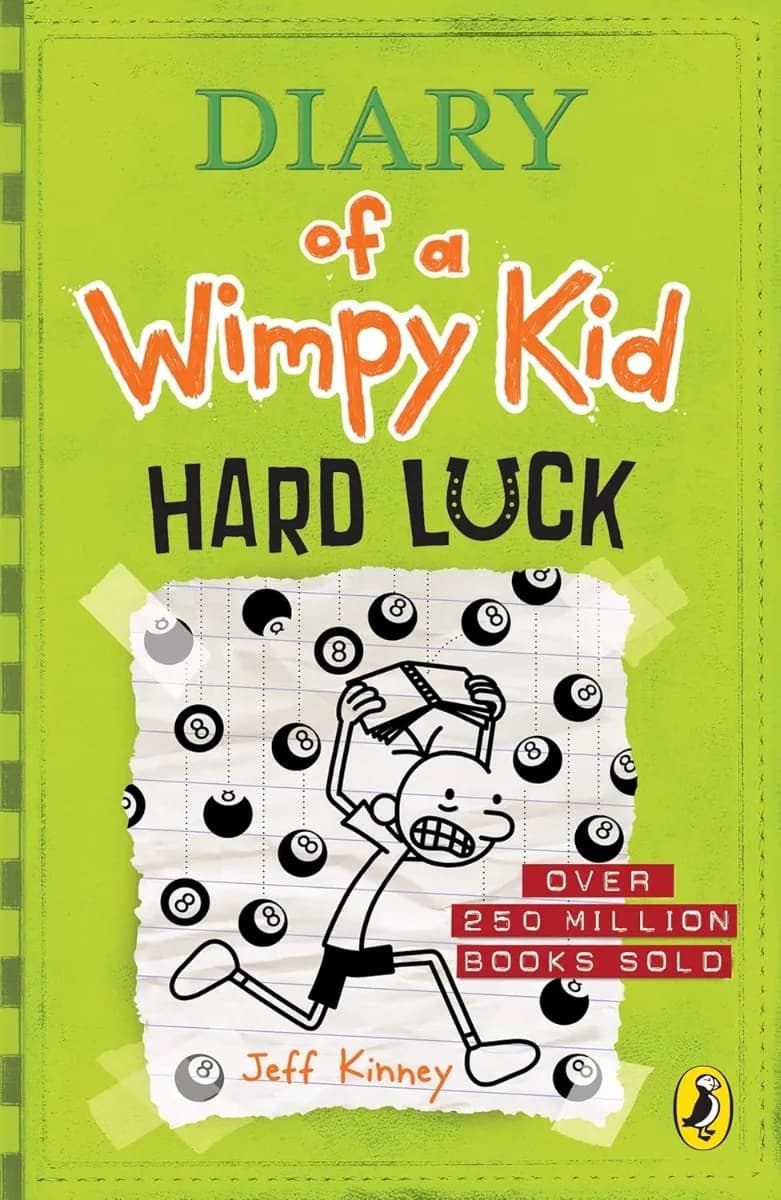Корица на „Diary of a Wimpy Kid - Hard Luck - Book 8" — Jeff Kinney