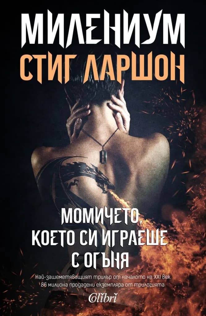 Корица на „МИЛЕНИУМ - Момичето, което си играеше с огъня - книга 2“, Стиг Ларшон
