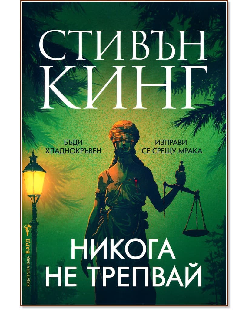 Корица на „Никога не трепвай" — Стивън Кинг